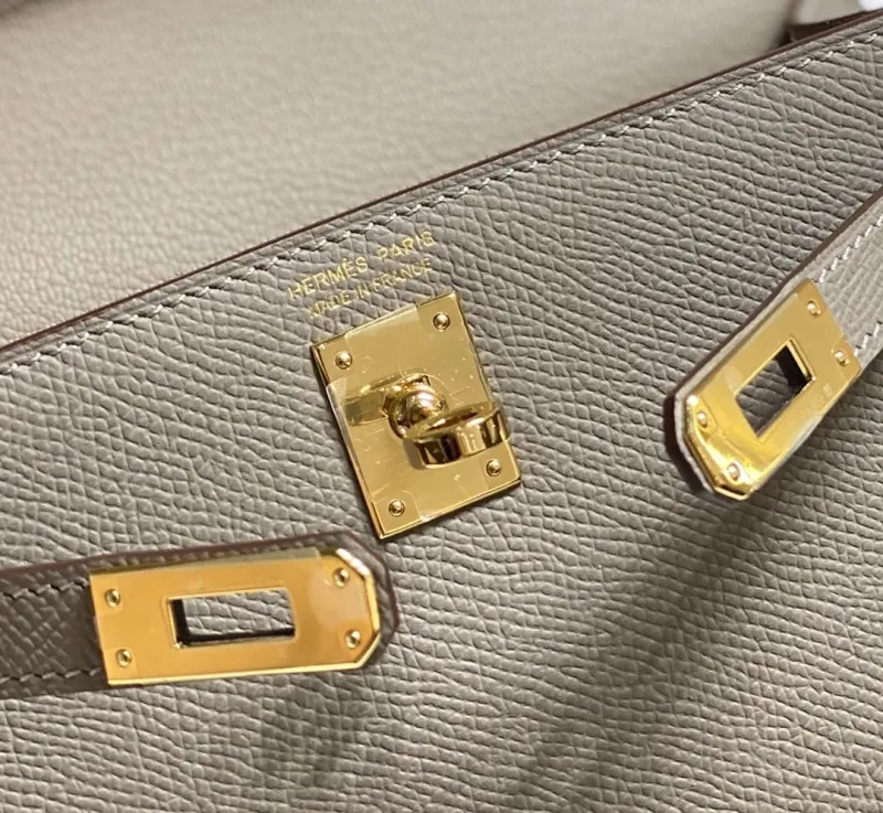 Hermes Gray Kelly Bag 587 - Image 5