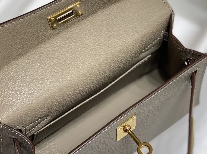 Hermes Gray Kelly Bag 587 - Image 9