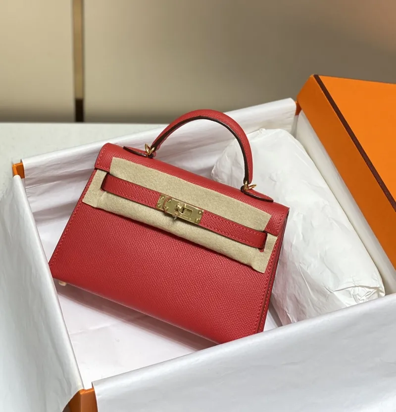 Hermes Red Mini Kelly Handbag 588