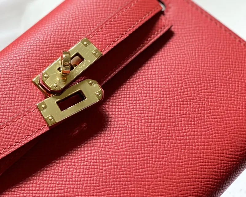 Hermes Red Mini Kelly Handbag 588 - Image 6
