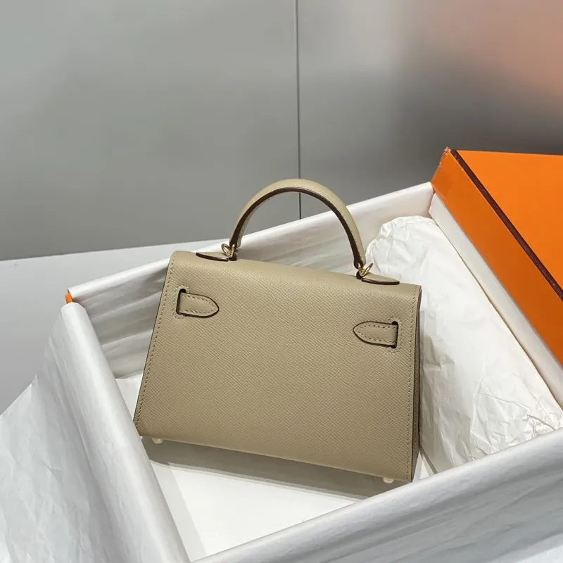 Alternative view of Hermes Beige Mini Kelly Leather Handbag 590