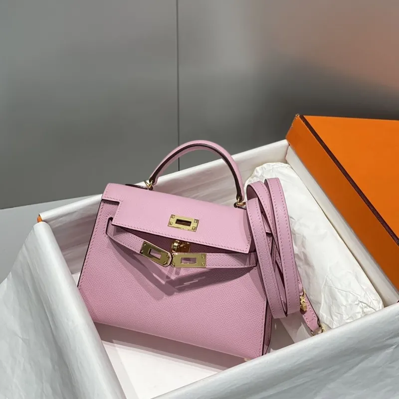 Hermes Pink Mini Kelly Handbag 591 - Image 3