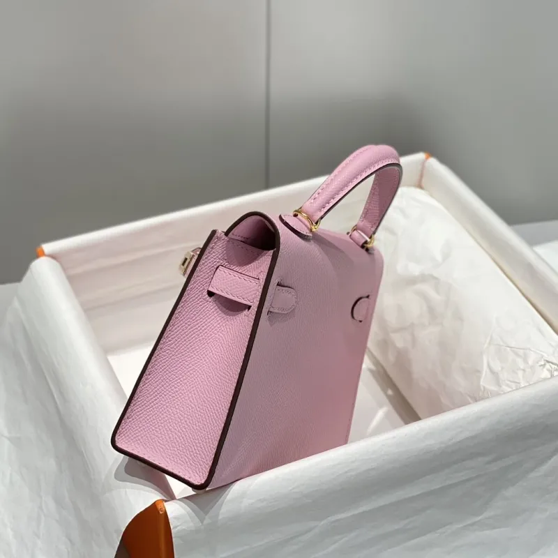 Hermes Pink Mini Kelly Handbag 591 - Image 5