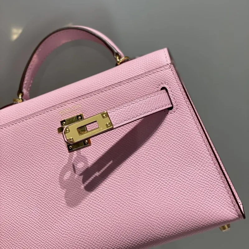 Hermes Pink Mini Kelly Handbag 591 - Image 6