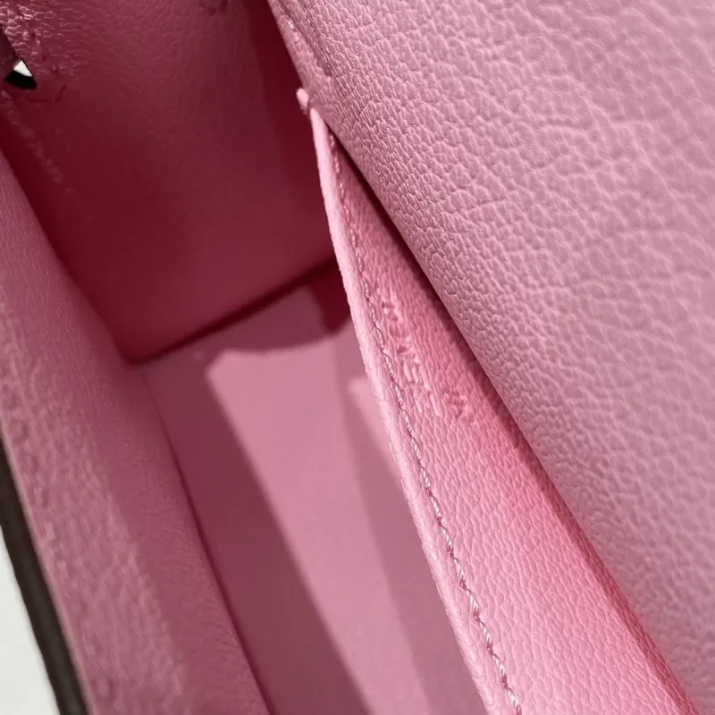 Hermes Pink Mini Kelly Handbag 591 - Image 8