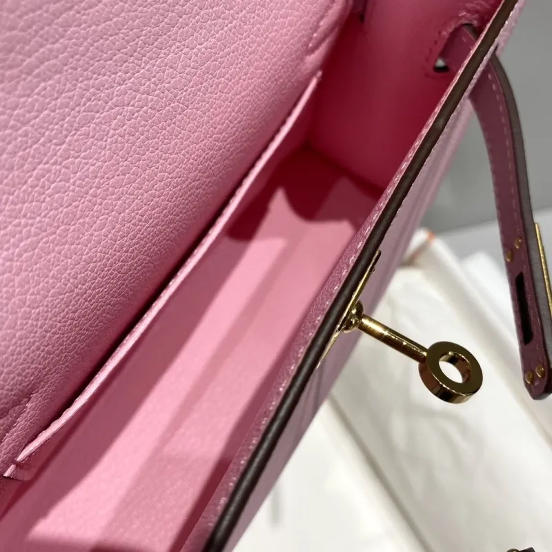 Hermes Pink Mini Kelly Handbag 591 - Image 9