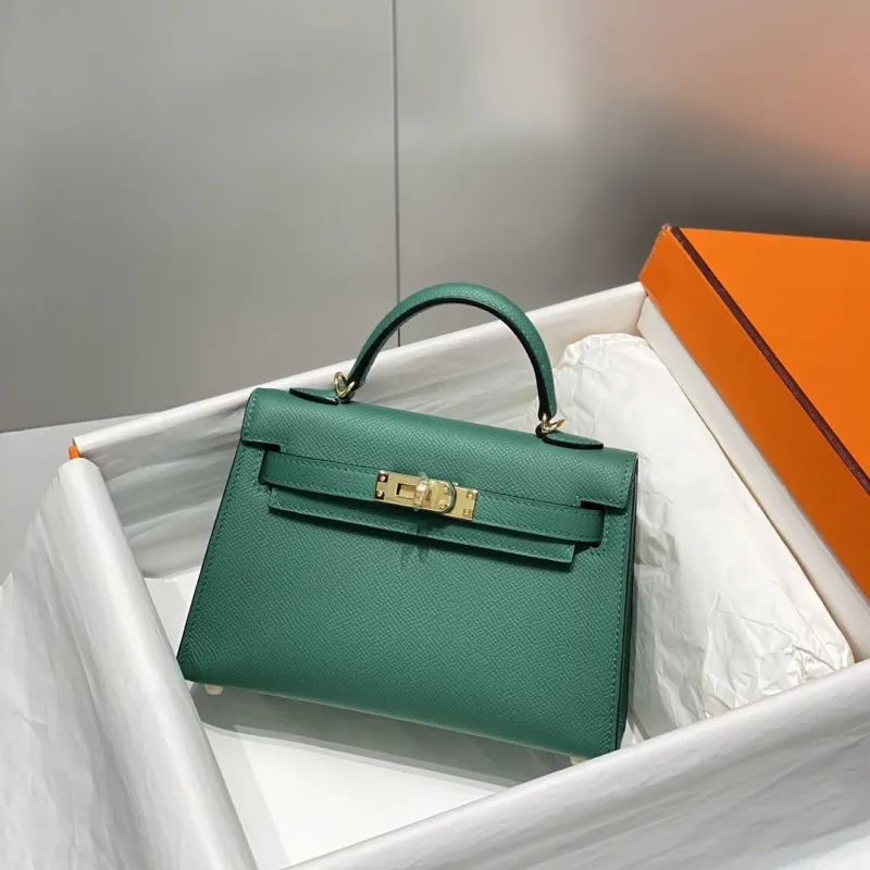 Hermes Green Kelly Handbag 593