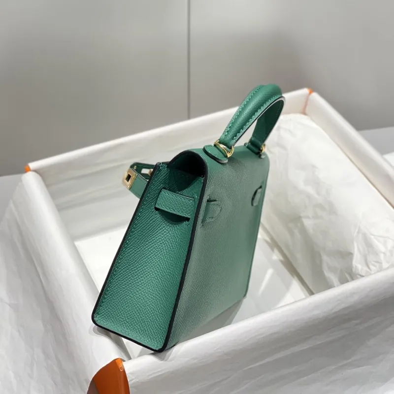 Hermes Green Kelly Handbag 593 - Image 6