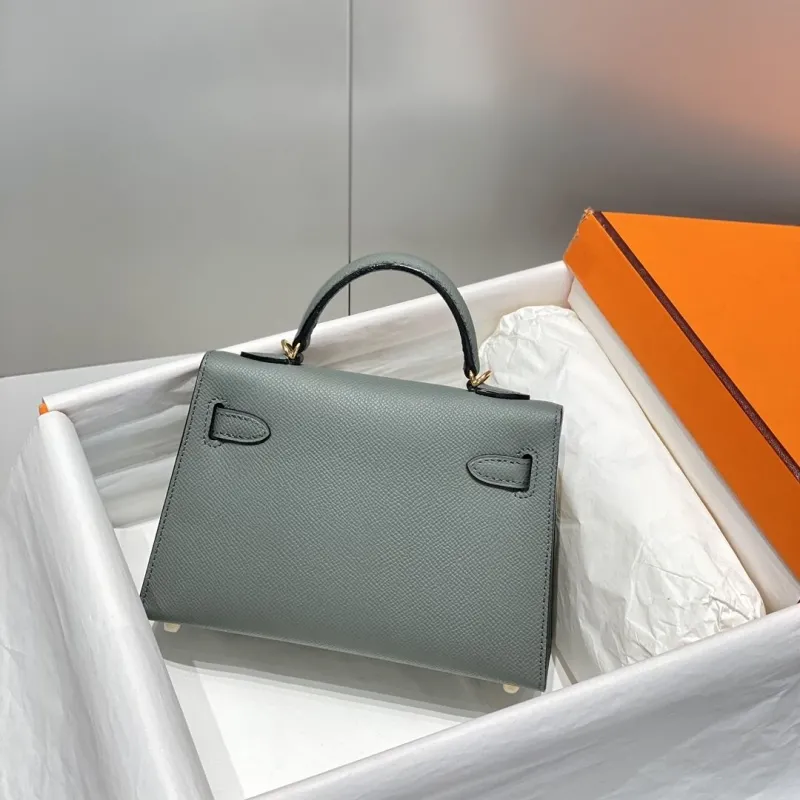 Hermes Gray Kelly Handbag 594 - Image 3