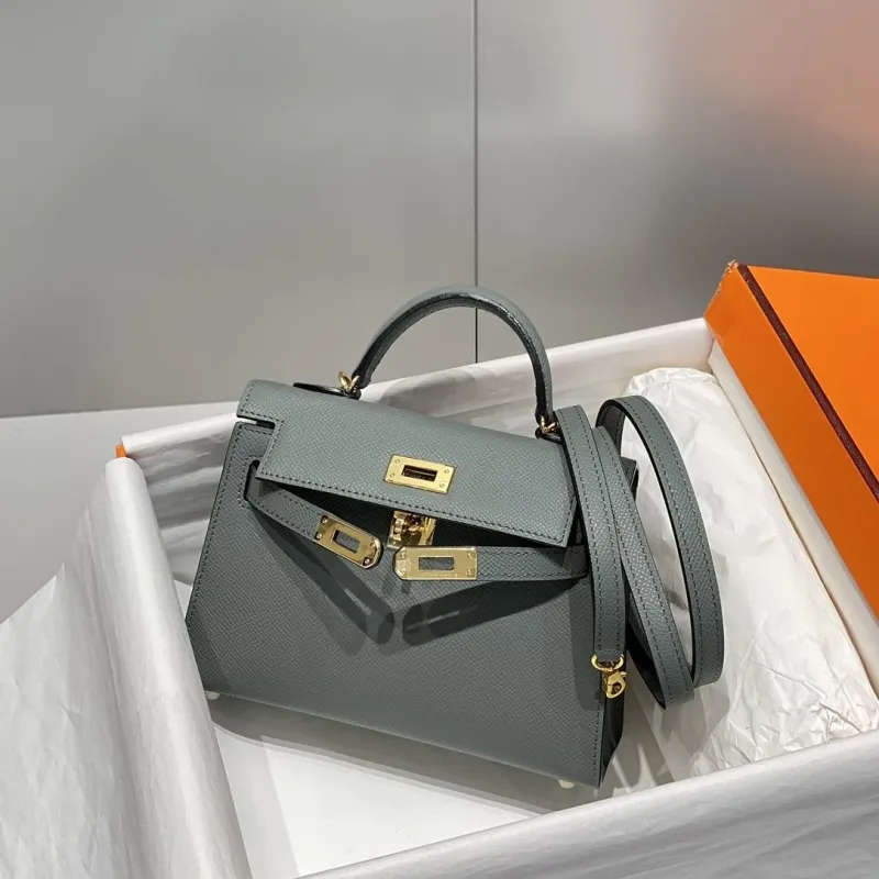 Hermes Gray Kelly Handbag 594 - Image 4