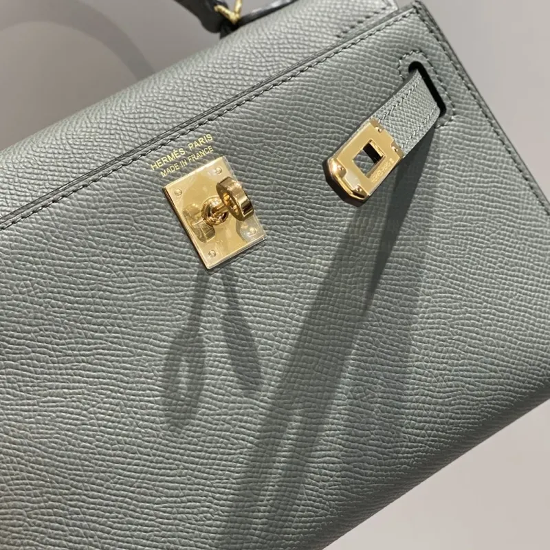 Hermes Gray Kelly Handbag 594 - Image 5