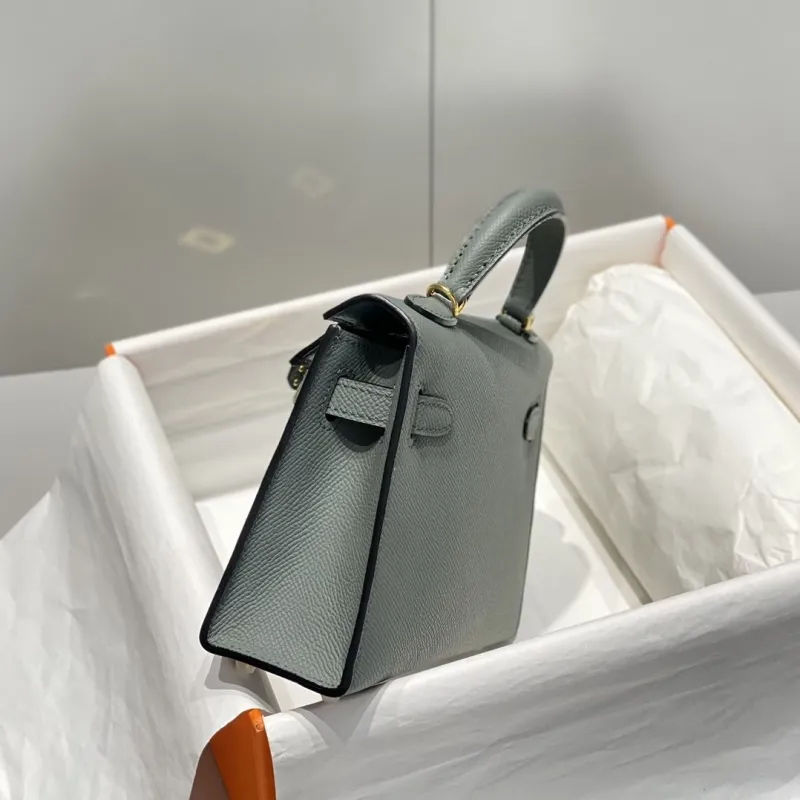 Hermes Gray Kelly Handbag 594 - Image 6