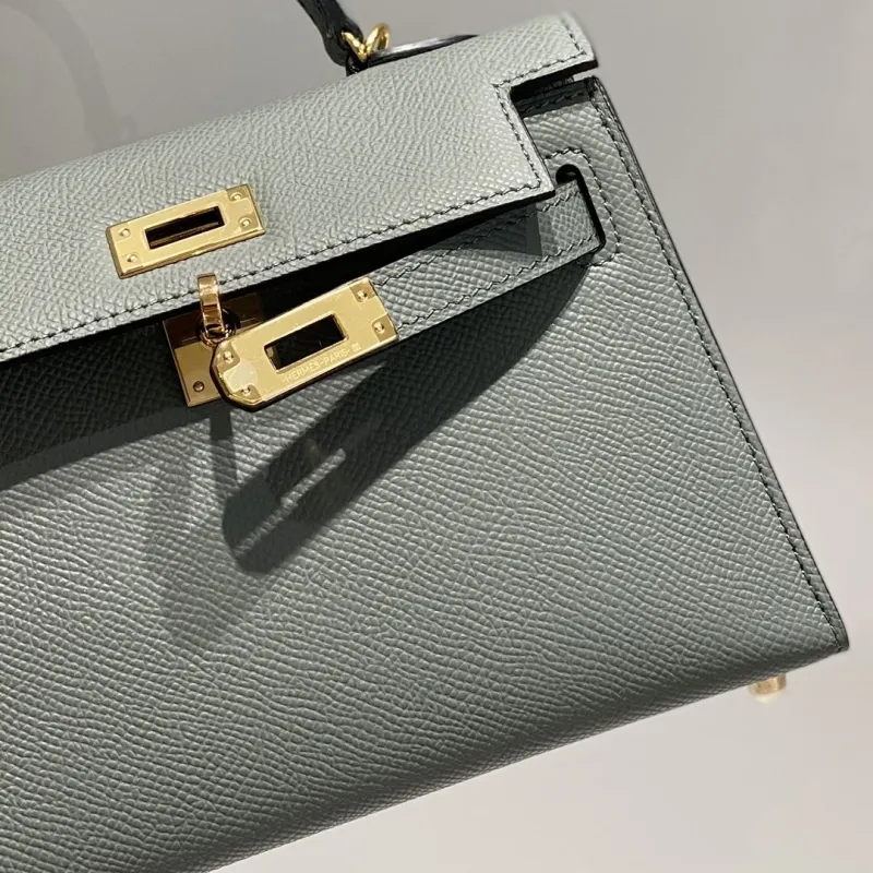 Hermes Gray Kelly Handbag 594 - Image 7