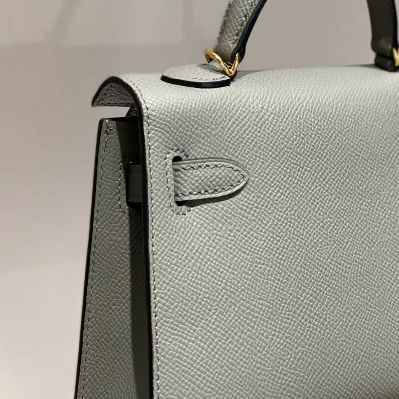 Hermes Gray Kelly Handbag 594 - Image 8