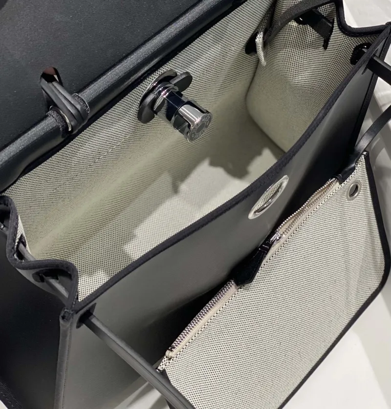 Hermes Black Herbag Handbag 606 - Image 9