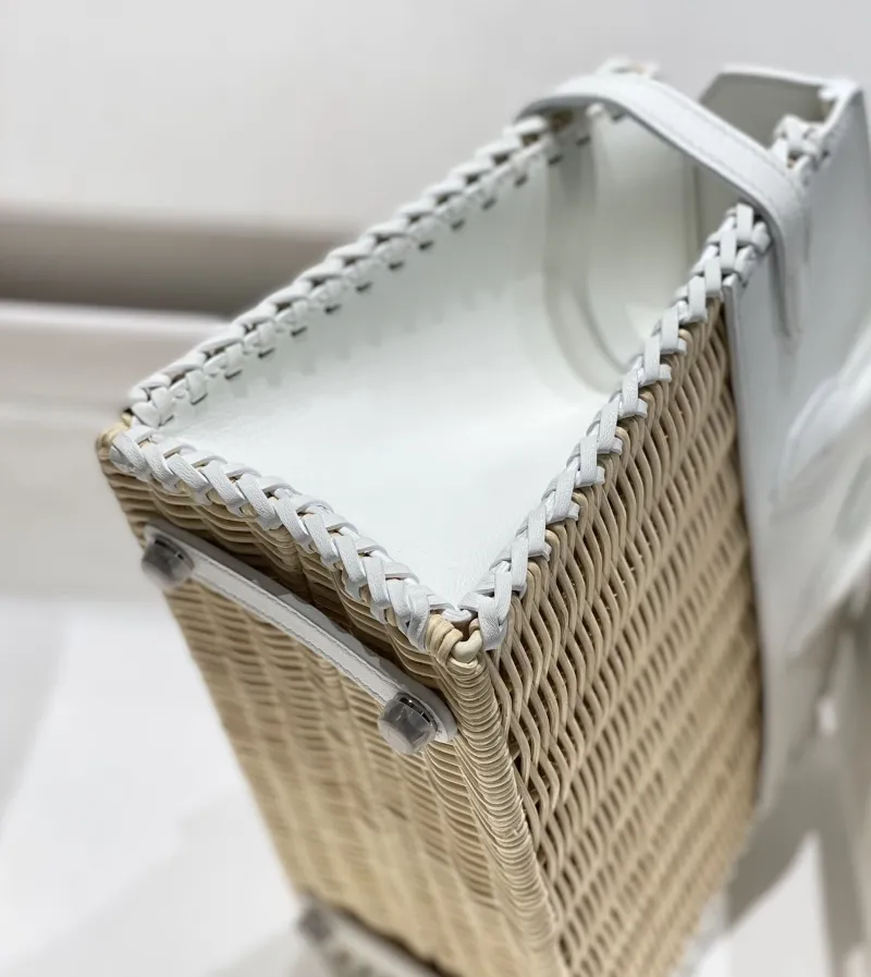 Hermes Kelly White Wicker Leather Handbag 614 - Image 4