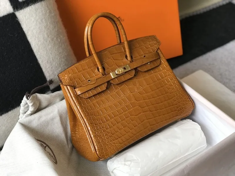 Alternative view of Hermes Brown Crocodile Leather Kelly Bag 623