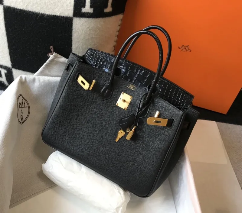 Hermes Black Leather Kelly Handbag 634 - Image 3