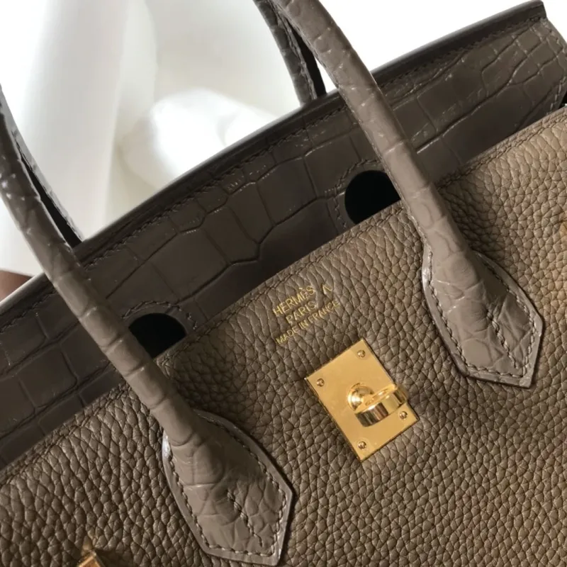 Hermes Taupe Leather Kelly Handbag 635 - Image 7