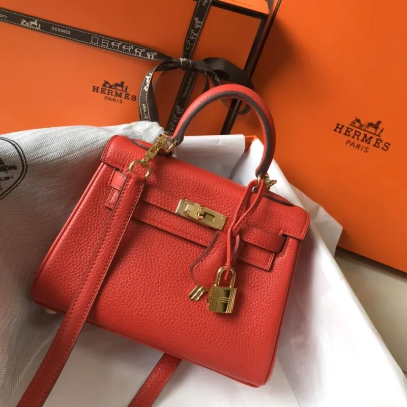 Hermes Red Kelly Leather Handbag