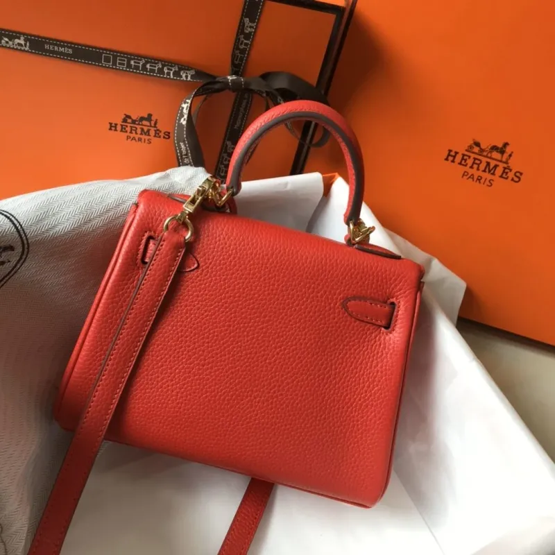 Alternative view of Hermes Red Kelly Leather Handbag