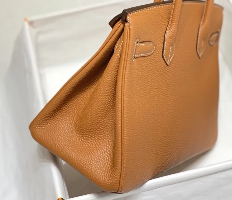Hermes Tan Leather Kelly Handbag 690 - Image 4