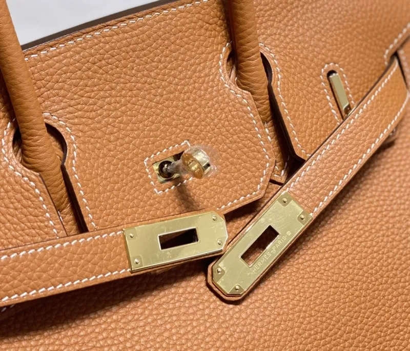 Hermes Tan Leather Kelly Handbag 690 - Image 6