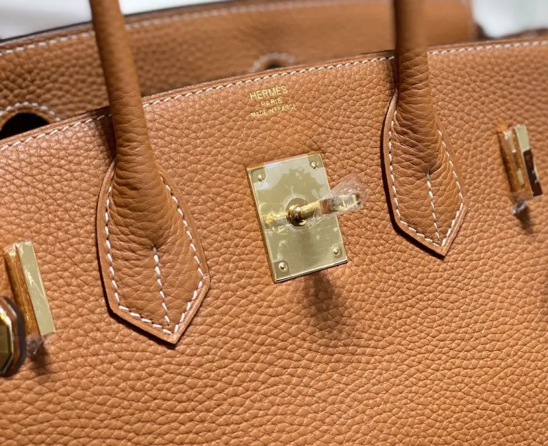 Hermes Tan Leather Kelly Handbag 690 - Image 7