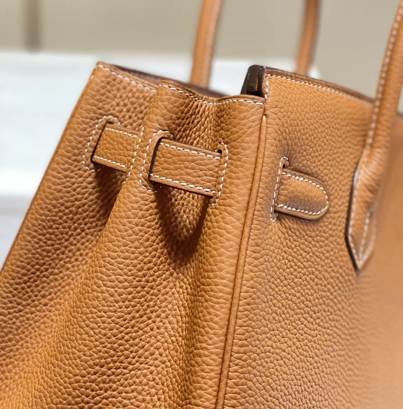 Hermes Tan Leather Kelly Handbag 690 - Image 8