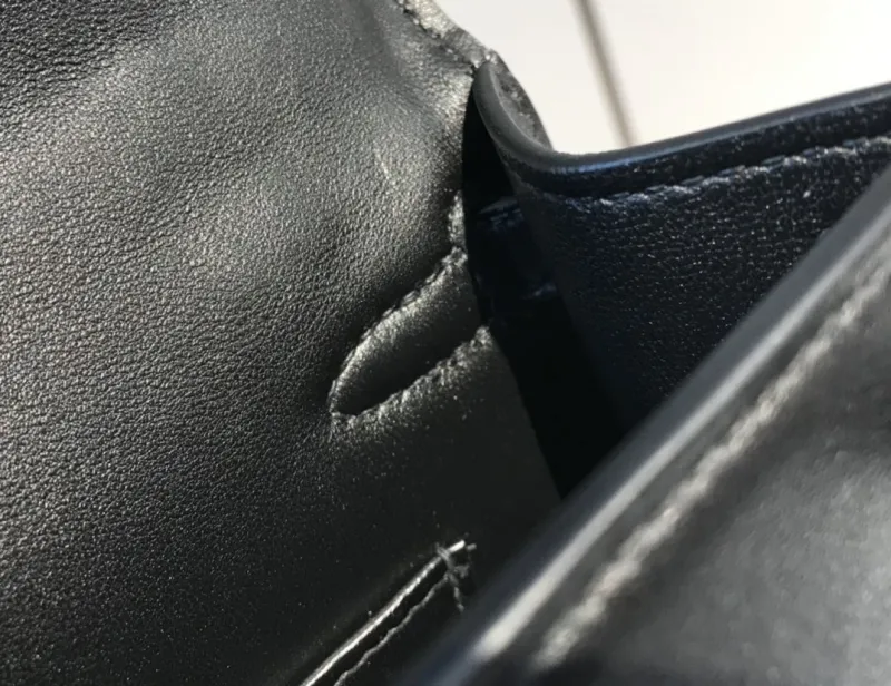 Hermes Black Kelly DanSe Leather Handbag - Image 7