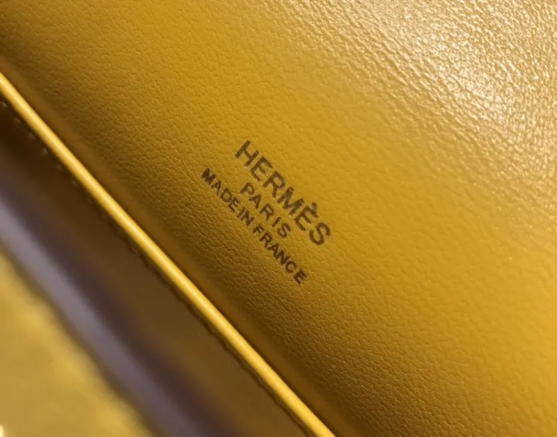 Hermes Kelly DanSe 22 Yellow Leather Handbag - Image 8