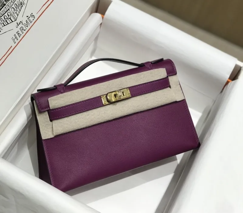 Hermes Purple Kelly DanSe Handbag