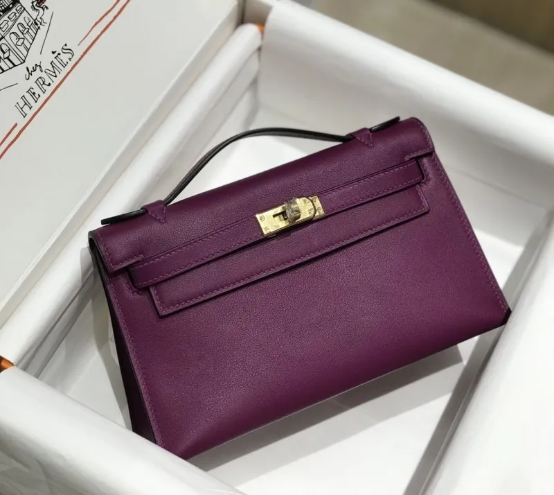 Hermes Purple Kelly DanSe Handbag - Image 4