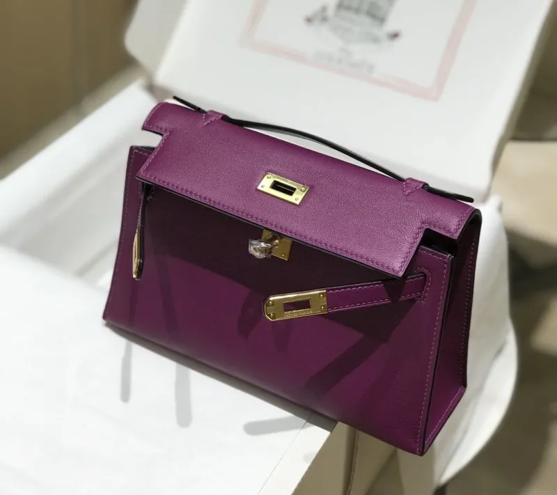 Hermes Purple Kelly DanSe Handbag - Image 5