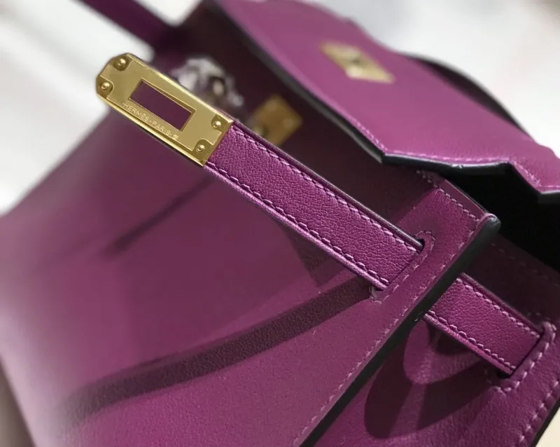 Hermes Purple Kelly DanSe Handbag - Image 6