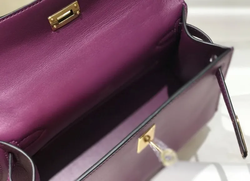 Hermes Purple Kelly DanSe Handbag - Image 9