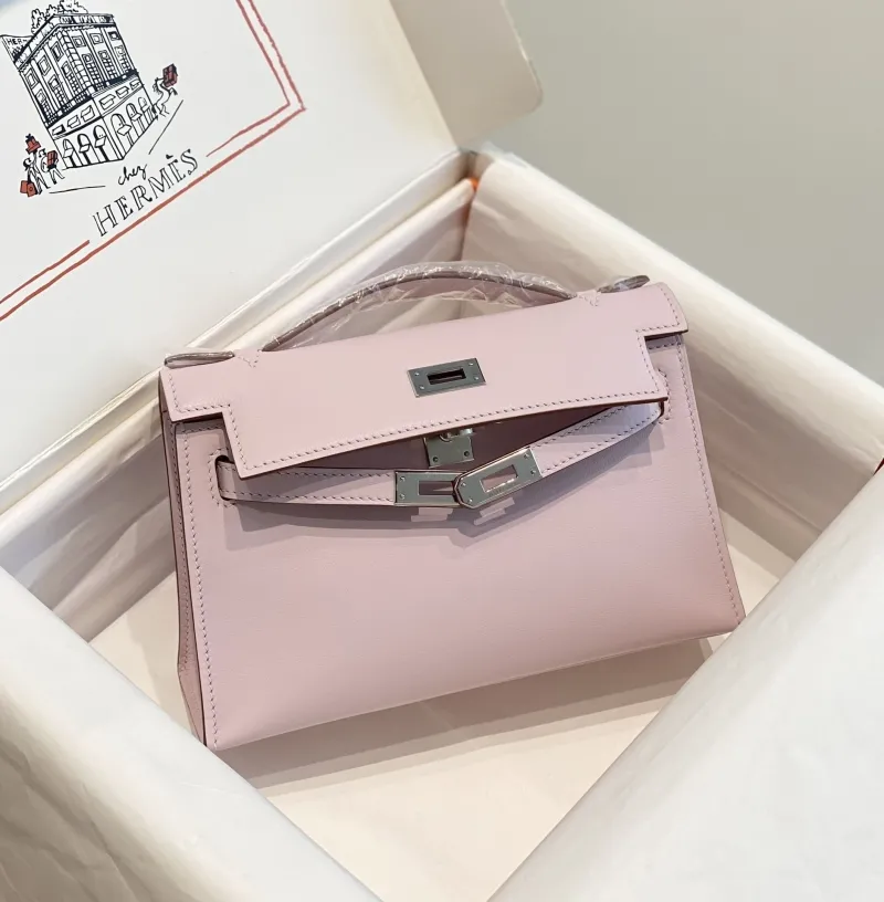Hermes Pink Kelly DanSe Handbag - Image 3