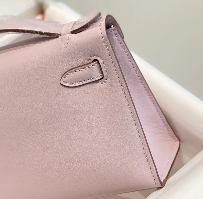 Hermes Pink Kelly DanSe Handbag - Image 6