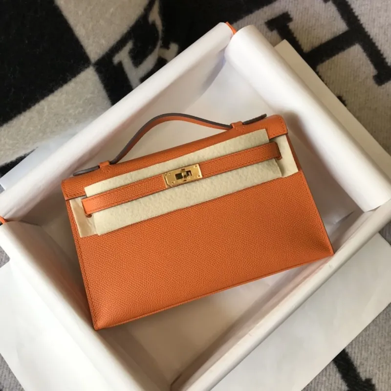 Hermes Orange Kelly DanSe Handbag 42