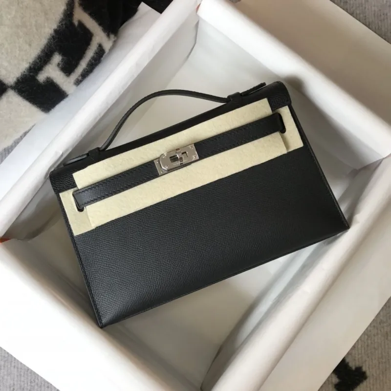 Hermes Black Kelly DanSe Leather Handbag