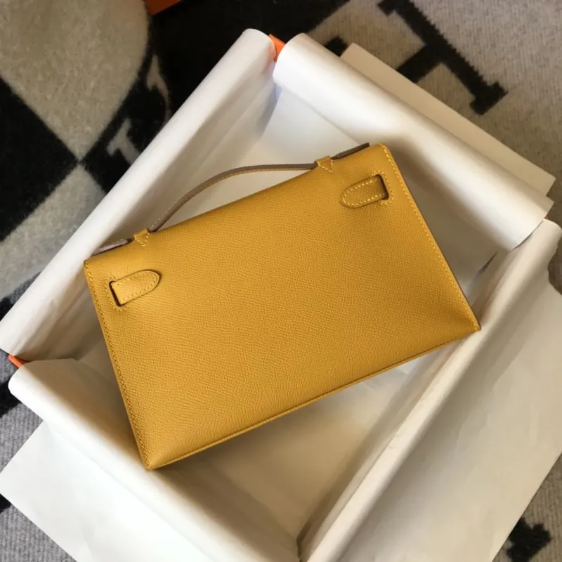 Alternative view of Hermes Yellow Kelly DanSe Leather Handbag