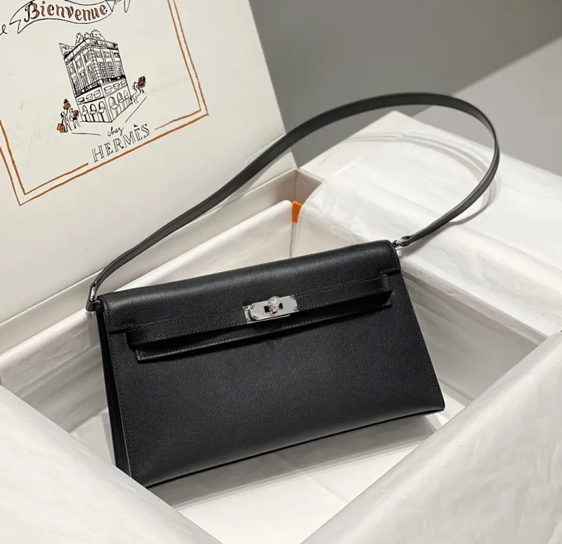 Hermes Black Kelly DanSe Shoulder Bag 66