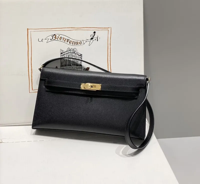 Hermes Black Kelly DanSe Shoulder Bag