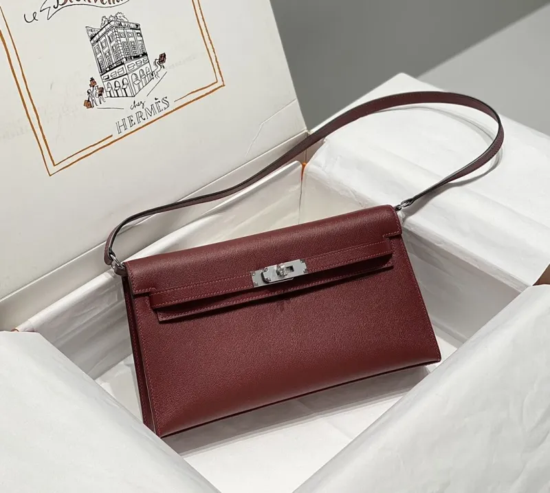 Hermes Burgundy Kelly DanSe Shoulder Bag - Image 3
