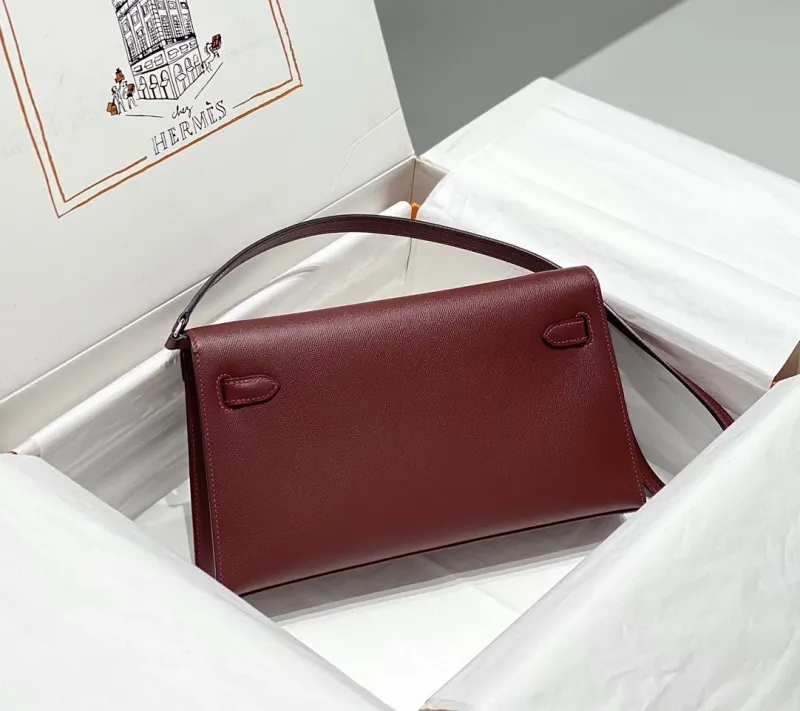 Hermes Burgundy Kelly DanSe Shoulder Bag - Image 4