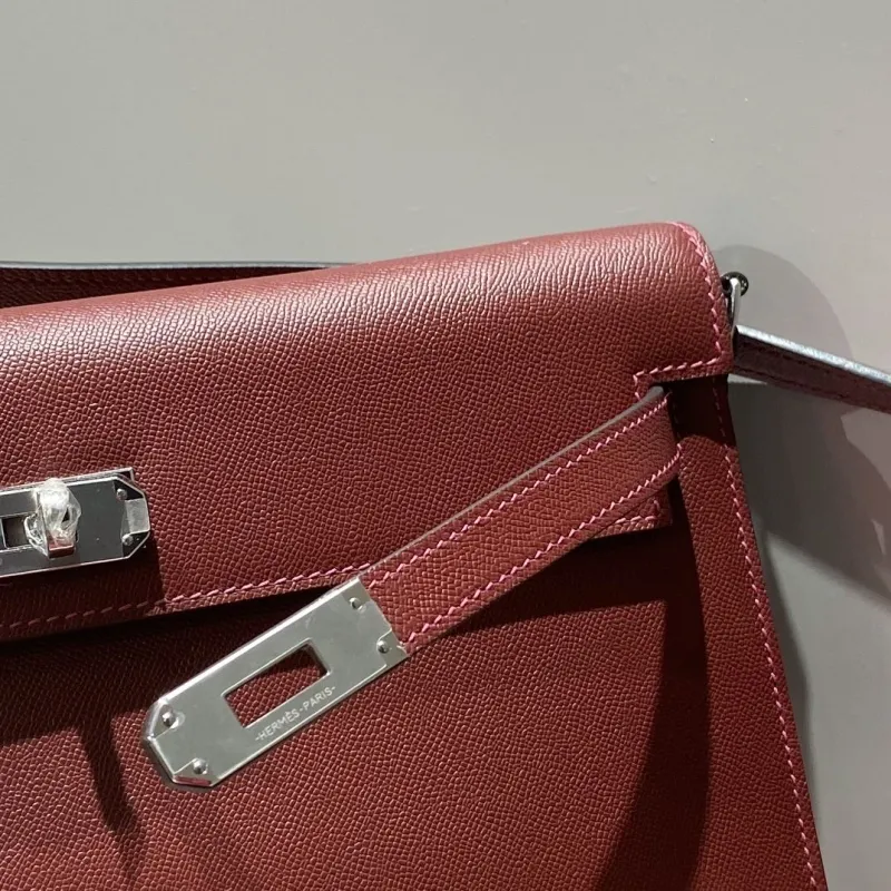 Hermes Burgundy Kelly DanSe Shoulder Bag - Image 6