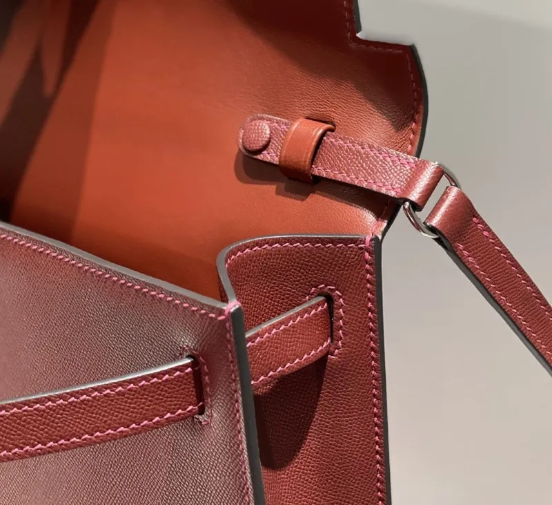 Hermes Burgundy Kelly DanSe Shoulder Bag - Image 7