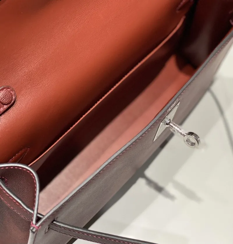 Hermes Burgundy Kelly DanSe Shoulder Bag - Image 9