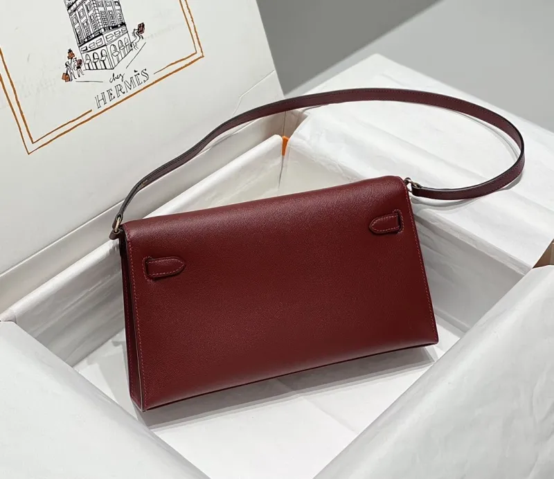 Alternative view of Hermes Burgundy Kelly DanSe Shoulder Bag 69