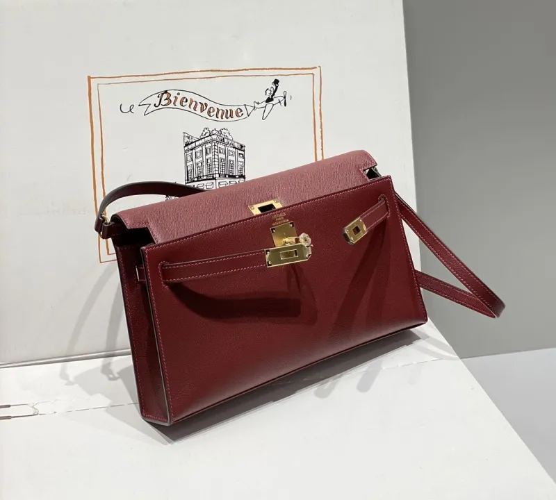 Hermes Burgundy Kelly DanSe Shoulder Bag 69 - Image 3